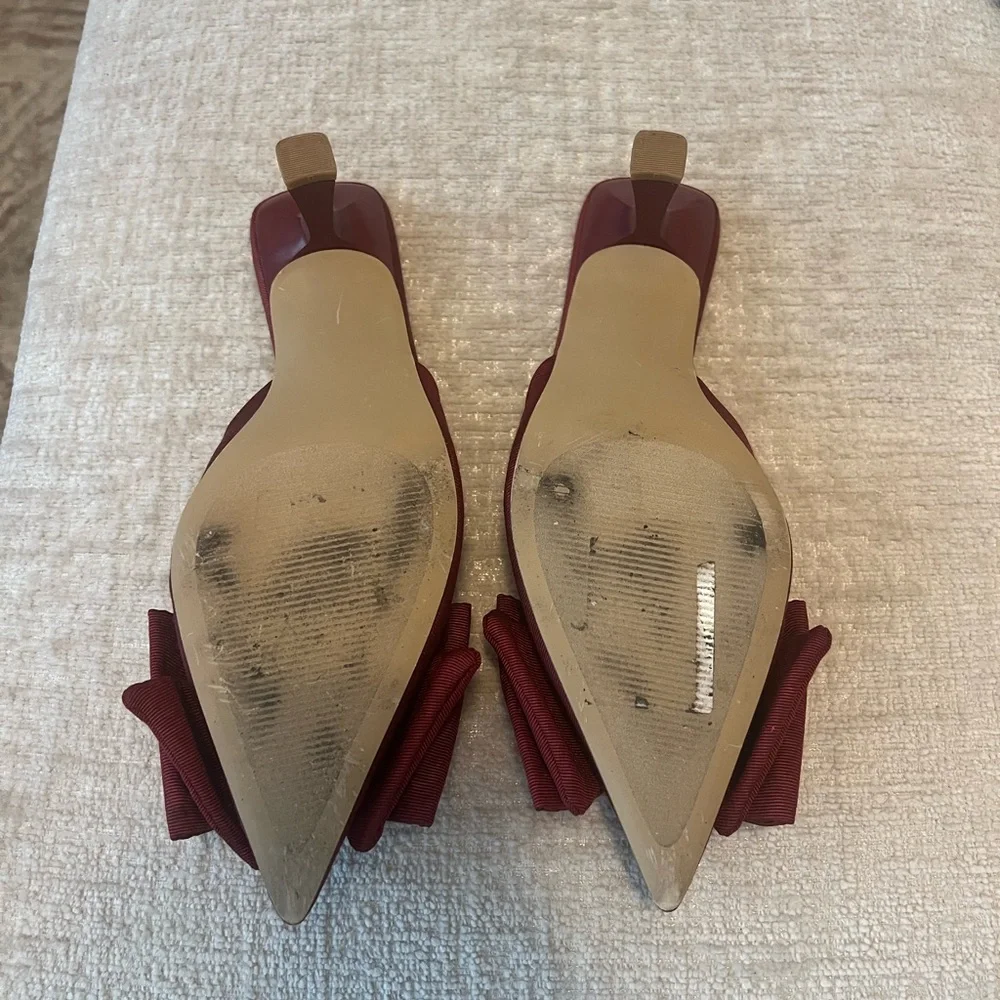 Steve Madden Burgundy Bow Pointed Toe Heels